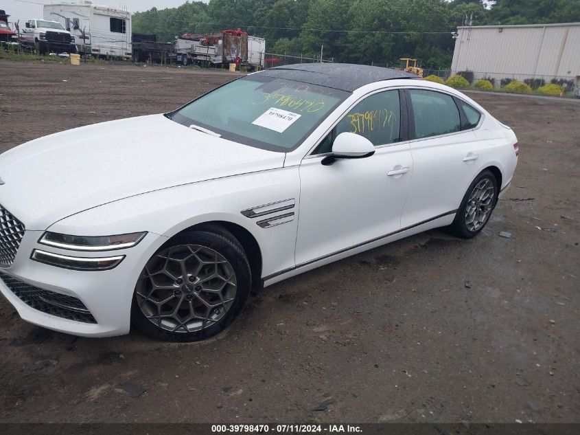 2021 Genesis G80 2.5T Awd VIN: KMTGB4SC0MU046435 Lot: 39798470