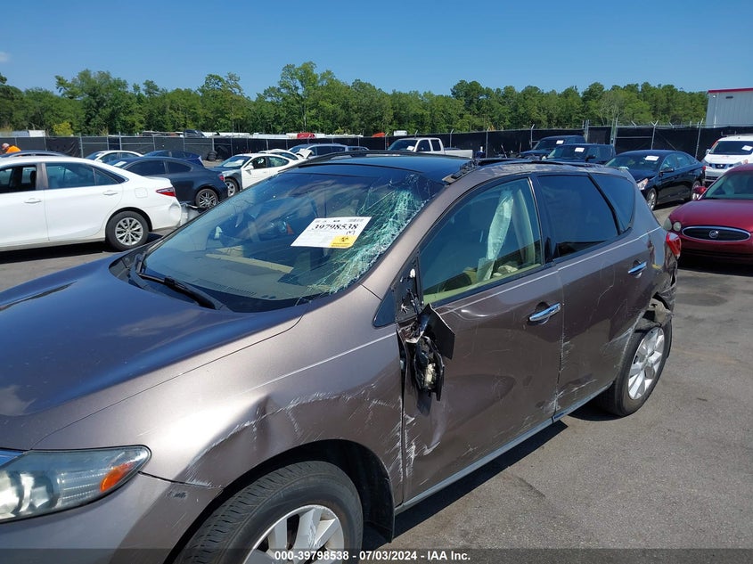 2011 Nissan Murano Sl VIN: JN8AZ1MU3BW058394 Lot: 39798538