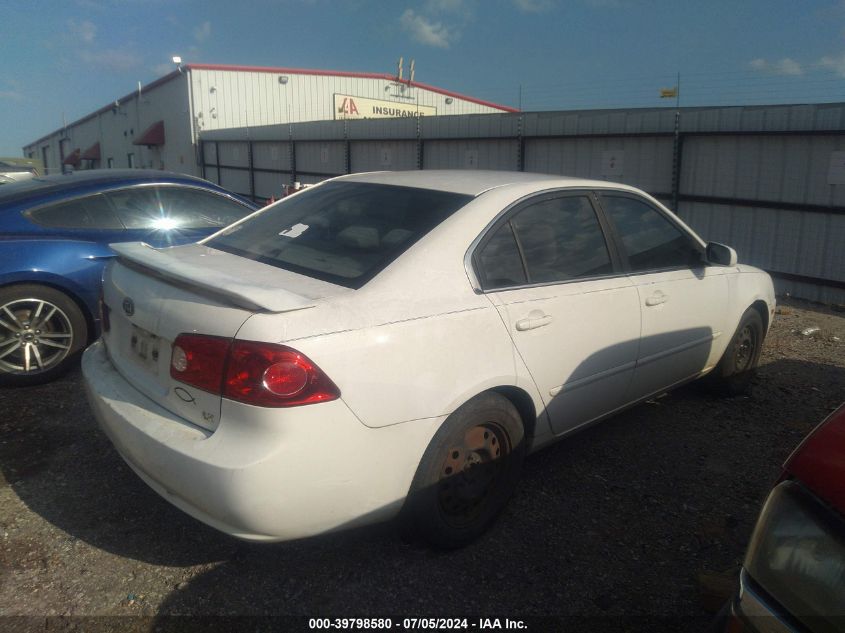 2008 Kia Optima Lx VIN: KNAGE123185220689 Lot: 39798580