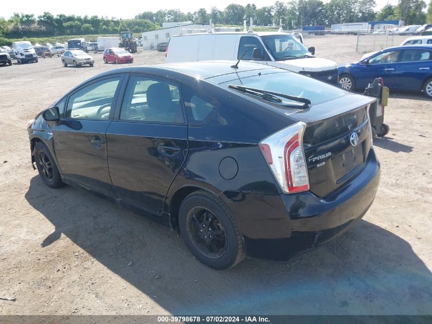 2012 Toyota Prius Two VIN: JTDKN3DU4C5467678 Lot: 39798678