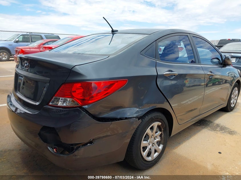2012 Hyundai Accent Gls/Gs VIN: KMHCT4AE4CU229828 Lot: 39798680