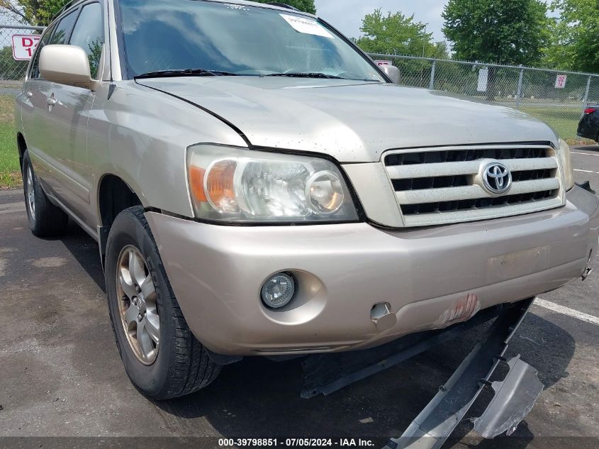 2007 Toyota Highlander V6 VIN: JTEHP21A670231251 Lot: 39798851