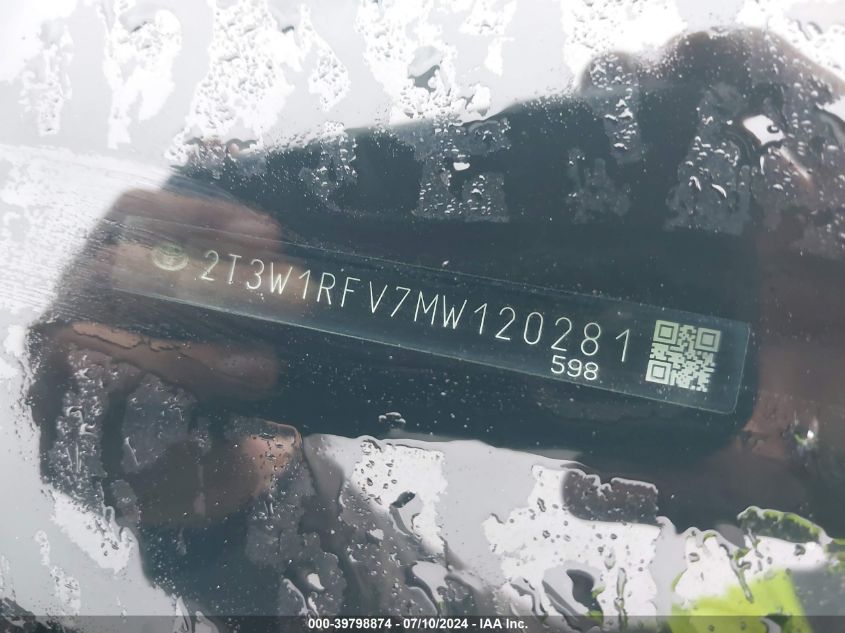 2021 TOYOTA RAV4 XLE - 2T3W1RFV7MW120281