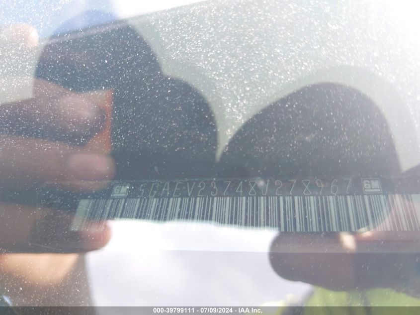 2008 Buick Enclave Cxl VIN: 5GAEV23748J278967 Lot: 39799111