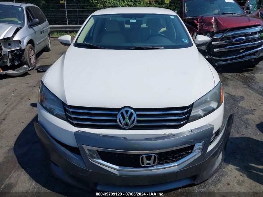 2012 Volkswagen Passat 2.5L Se VIN: 1VWBH7A31CC020874 Lot: 39799129