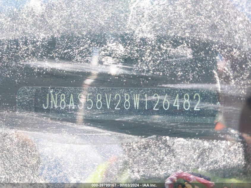 2008 Nissan Rogue S VIN: JN8AS58V28W126482 Lot: 39799167