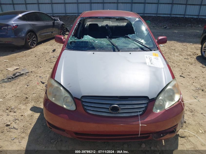 2003 Toyota Corolla S VIN: 1NXBR32E23Z005654 Lot: 39799212