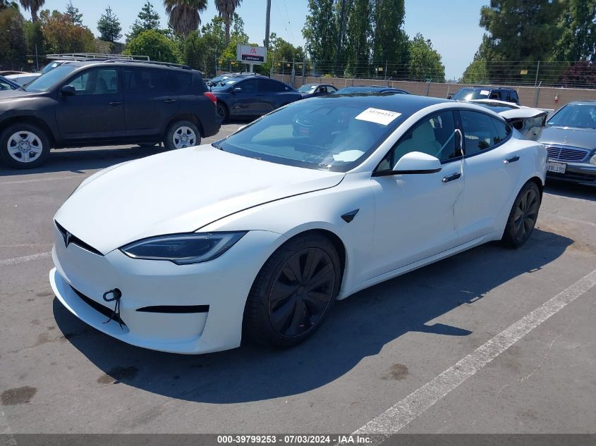 2022 Tesla Model S Dual Motor All-Wheel Drive VIN: 5YJSA1E5XNF490133 Lot: 39799253