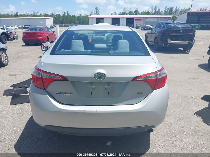 2014 Toyota Corolla Le VIN: 2T1BURHE8EC187535 Lot: 39799305