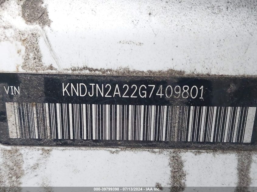 2016 Kia Soul VIN: KNDJN2A22G7409801 Lot: 39799398