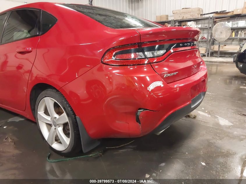 2013 Dodge Dart Gt VIN: 1C3CDFCB0DD341502 Lot: 39799573
