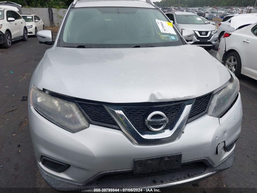 2016 Nissan Rogue Sv VIN: KNMAT2MV2GP624591 Lot: 39799844