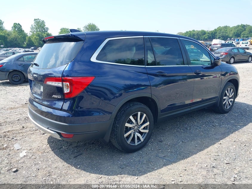 VIN 5FNYF6H36KB045192 2019 HONDA PILOT EX