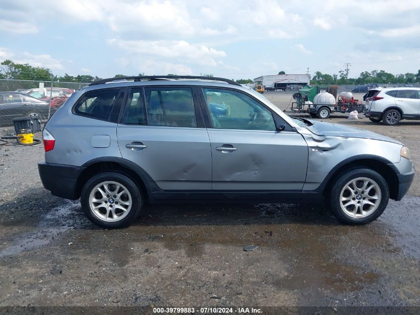 2004 BMW X3 2.5I VIN: WBXPA73434WC44124 Lot: 39799883