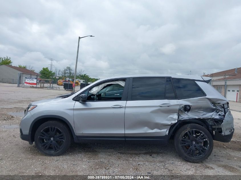 2021 Honda Passport Awd Sport VIN: 5FNYF8H29MB004013 Lot: 39799931