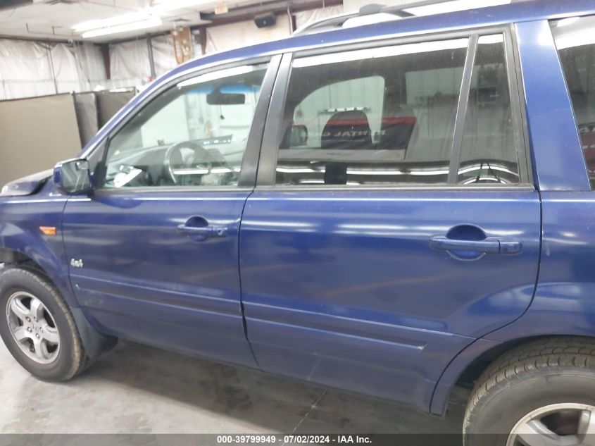 2007 Honda Pilot Ex-L VIN: 5FNYF18697B010943 Lot: 39799949