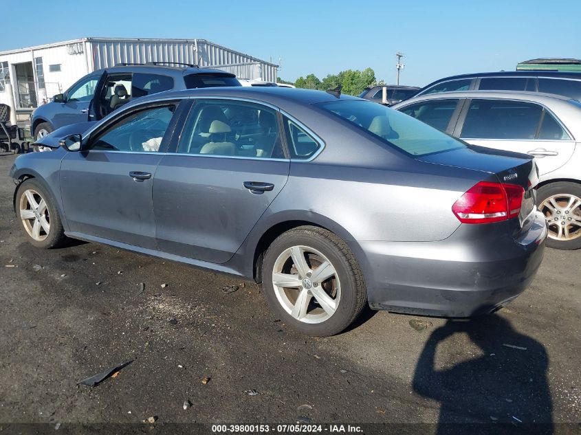 2012 Volkswagen Passat 2.5L Se VIN: 1VWBP7A35CC03205 Lot: 39800153