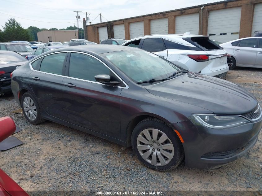 2015 Chrysler 200 Lx VIN: 1C3CCCFB5FN610880 Lot: 39800161