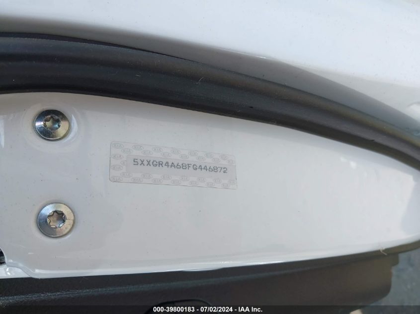 2015 Kia Optima Sxl Turbo VIN: 5XXGR4A68FG446872 Lot: 39800183