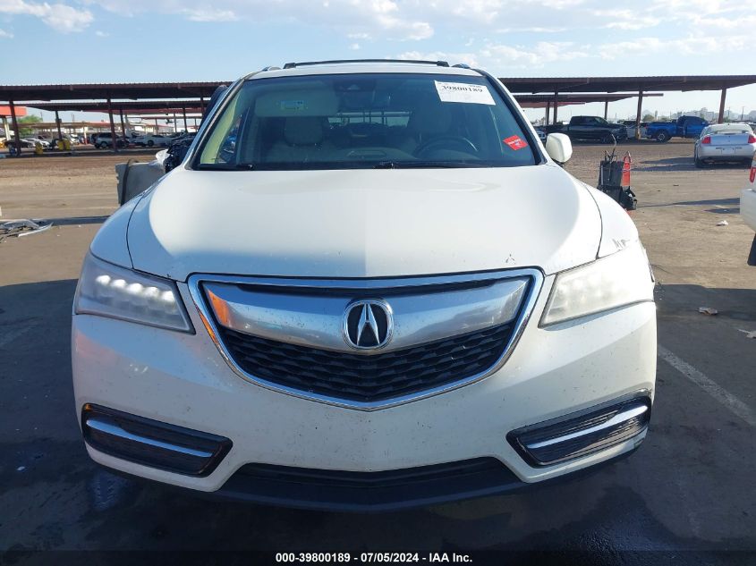 2016 Acura Mdx Technology Acurawatch Plus Packages/Technology Package VIN: 5FRYD4H42GB019780 Lot: 39800189