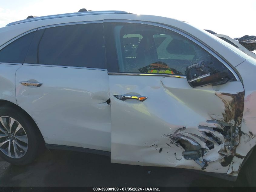 2016 Acura Mdx Technology Acurawatch Plus Packages/Technology Package VIN: 5FRYD4H42GB019780 Lot: 39800189