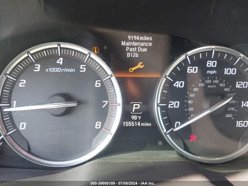 2016 Acura Mdx Technology Acurawatch Plus Packages/Technology Package VIN: 5FRYD4H42GB019780 Lot: 39800189