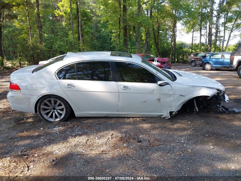 2007 BMW 750Li VIN: WBAHN83577DT74292 Lot: 39800287