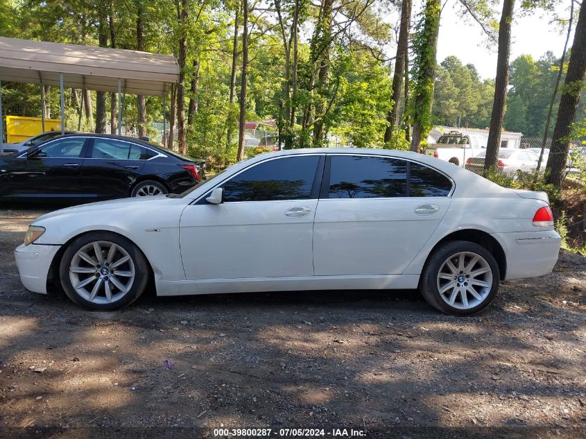 2007 BMW 750Li VIN: WBAHN83577DT74292 Lot: 39800287