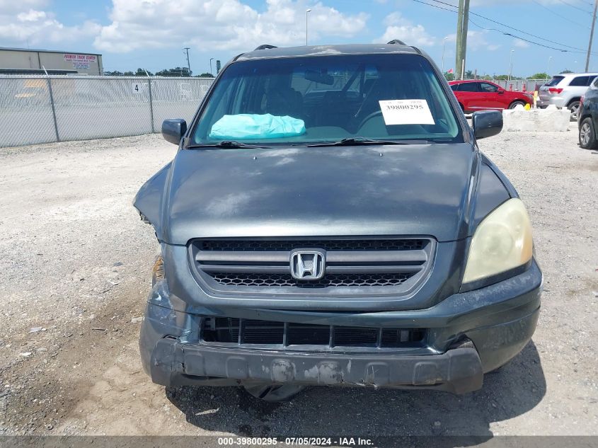 2003 Honda Pilot Ex-L VIN: 2HKYF18703H591740 Lot: 39800295