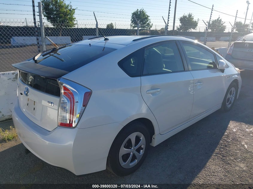 2013 TOYOTA PRIUS VIN: JTDKN3DU8D5538768