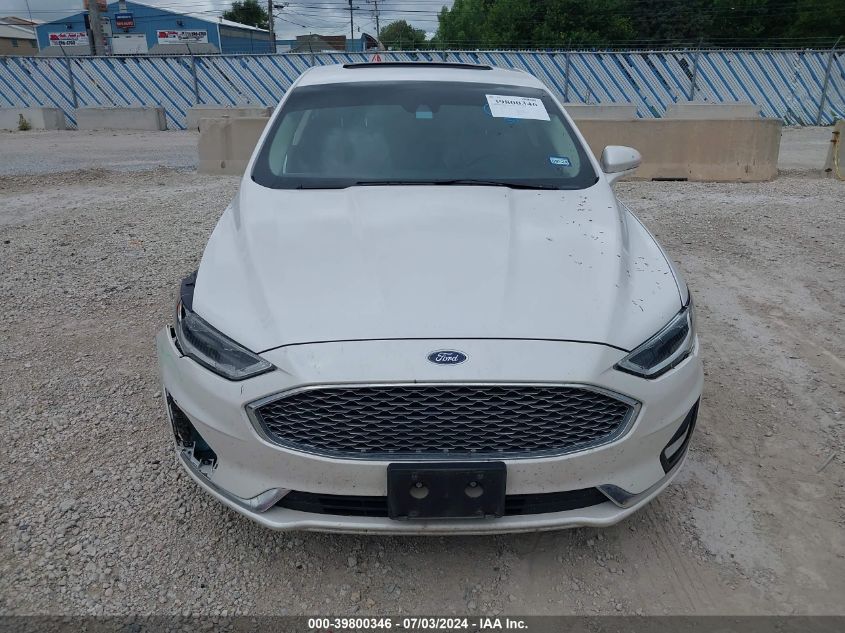 2019 Ford Fusion Titanium VIN: 3FA6P0D95KR284166 Lot: 39800346