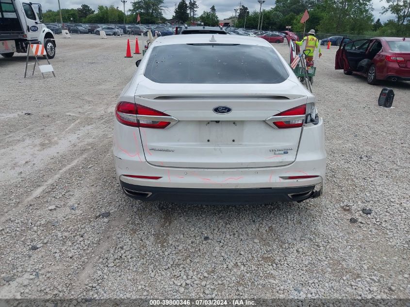 2019 Ford Fusion Titanium VIN: 3FA6P0D95KR284166 Lot: 39800346