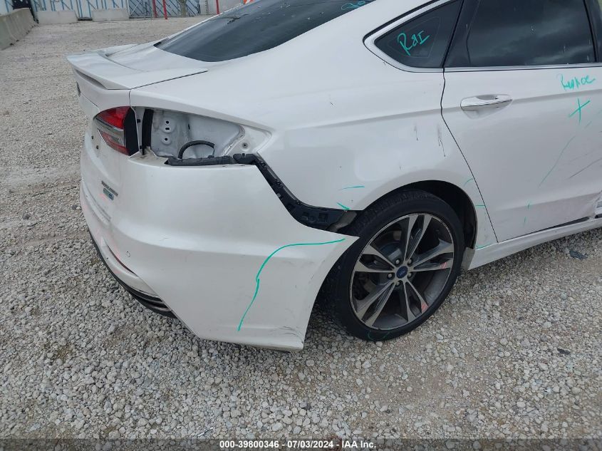 2019 Ford Fusion Titanium VIN: 3FA6P0D95KR284166 Lot: 39800346