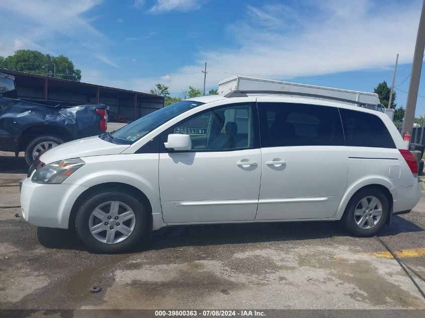 2004 Nissan Quest 3.5 Sl VIN: 5N1BV28U44N334842 Lot: 39800363