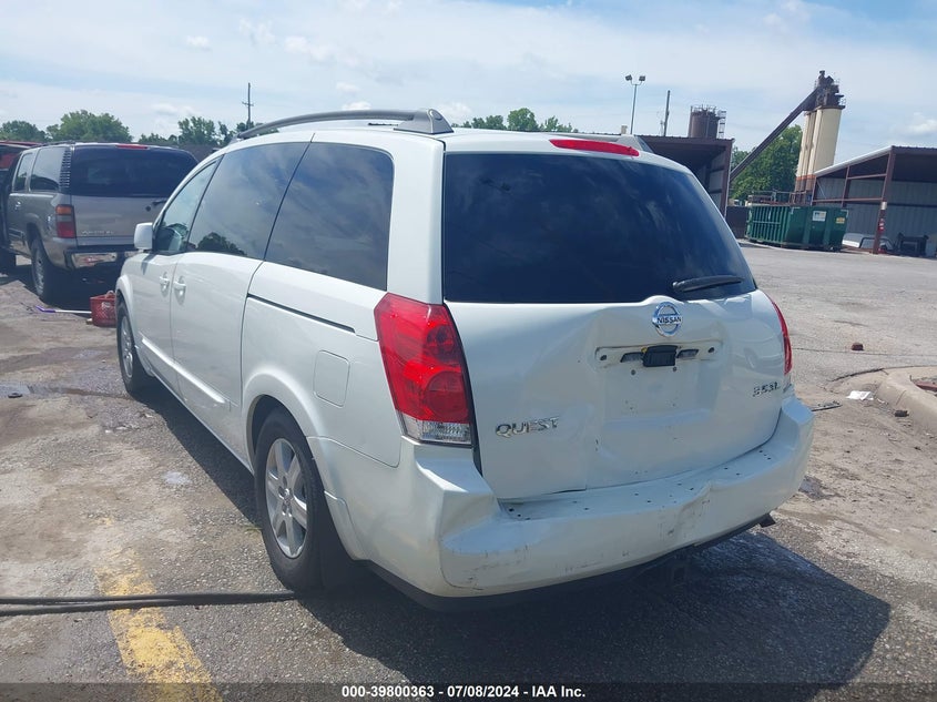 2004 Nissan Quest 3.5 Sl VIN: 5N1BV28U44N334842 Lot: 39800363