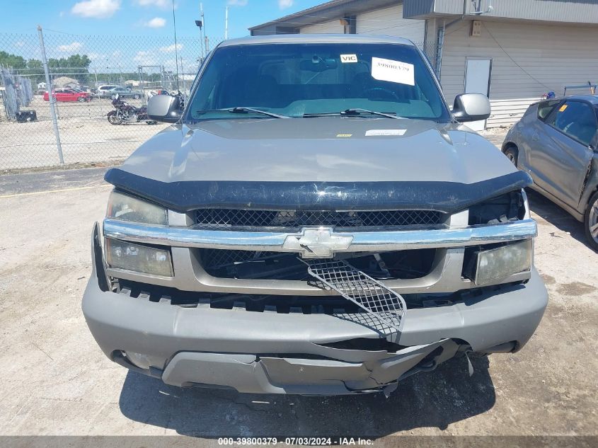 2002 Chevrolet Avalanche 1500 VIN: 3GNEK13T52G230554 Lot: 39800379