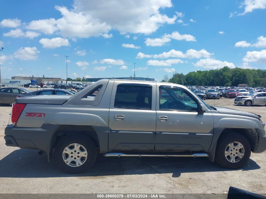 2002 Chevrolet Avalanche 1500 VIN: 3GNEK13T52G230554 Lot: 39800379