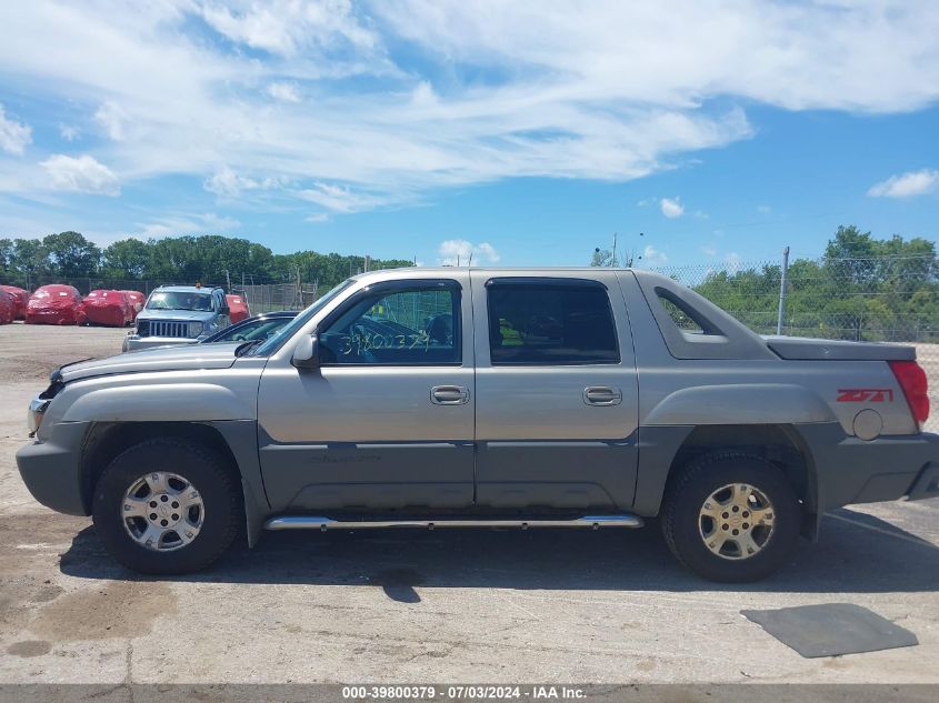 2002 Chevrolet Avalanche 1500 VIN: 3GNEK13T52G230554 Lot: 39800379