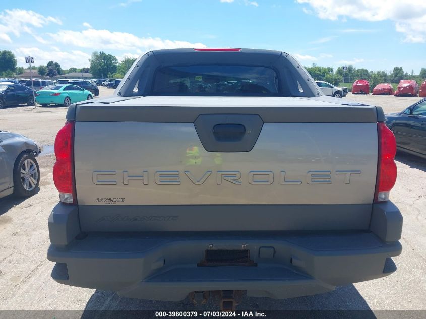 2002 Chevrolet Avalanche 1500 VIN: 3GNEK13T52G230554 Lot: 39800379