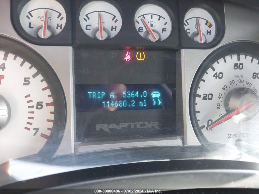 2010 Ford F-150 Svt Raptor VIN: 1FTEX1EV4AFB06610 Lot: 39800406