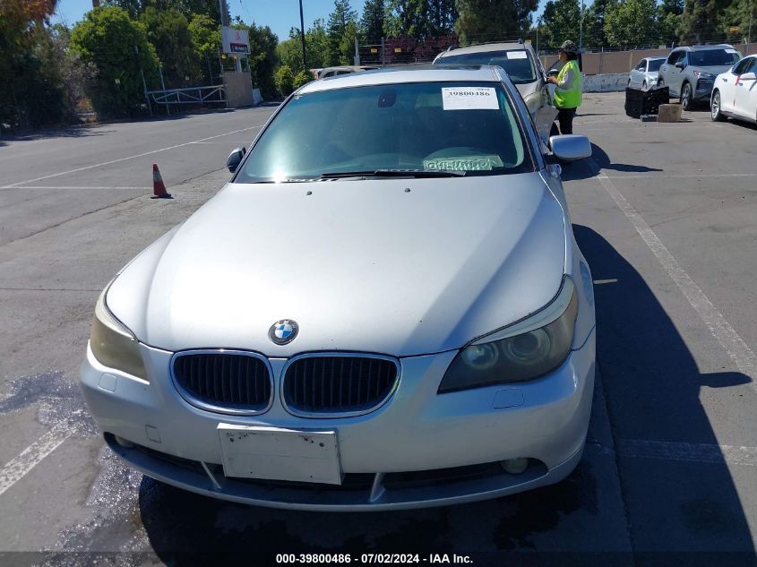 2004 BMW 530I VIN: WBANA73574B804533 Lot: 39800486