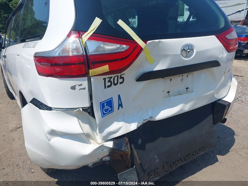 2015 Toyota Sienna L 7 Passenger VIN: 5TDZK3DC2FS635587 Lot: 39800529