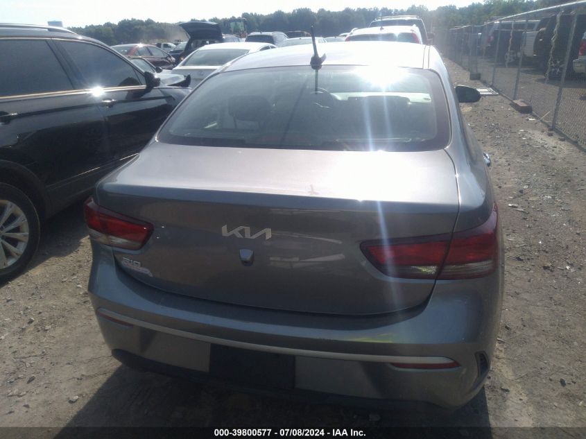 2022 Kia Rio S VIN: 3KPA24AD3NE468939 Lot: 39800577