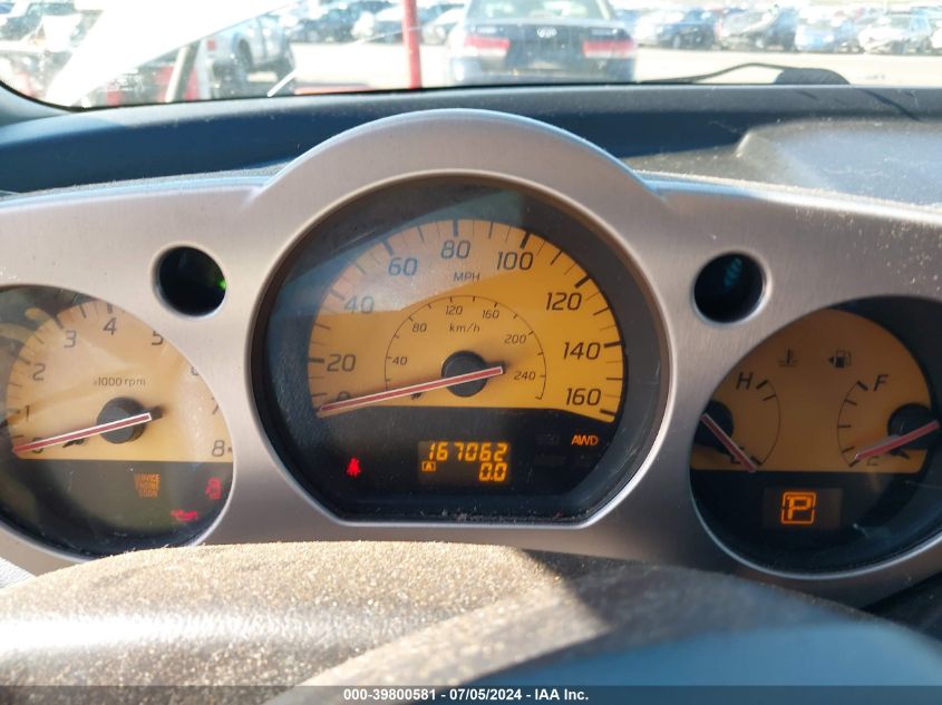 2004 Nissan Murano Sl VIN: JN8AZ08W44W343212 Lot: 39800581