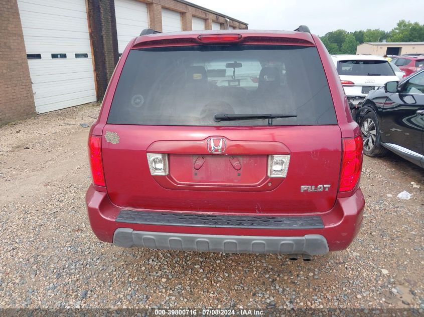 2004 Honda Pilot Ex-L VIN: 2HKYF18534H606151 Lot: 39800716