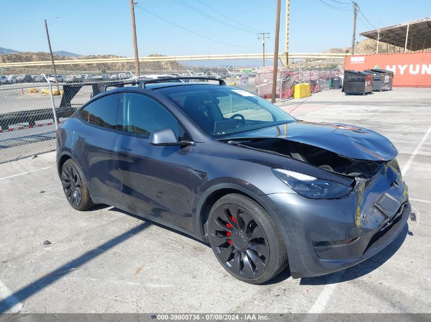 2022 Tesla Model Y Performance Dual Motor All-Wheel Drive VIN: 7SAYGDEF9NF343064 Lot: 39800736