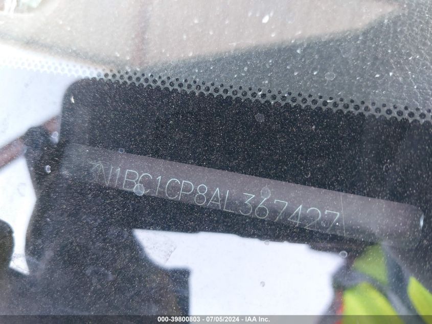 2010 Nissan Versa S/Sl VIN: 3N1BC1CP8AL367427 Lot: 39800803