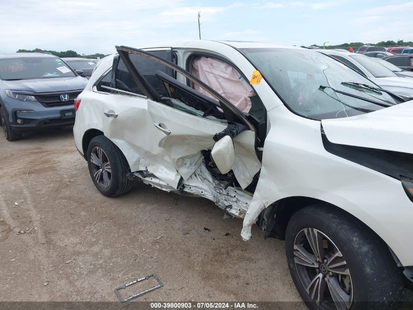 2017 Acura Mdx VIN: 5J8YD3H3XHL001708 Lot: 39800903