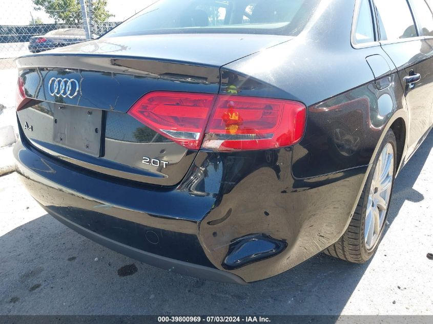 2010 Audi A4 2.0T Premium VIN: WAUAFAFL9AN006956 Lot: 39800969