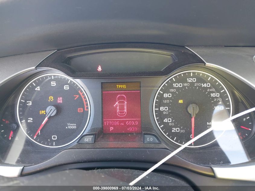 2010 Audi A4 2.0T Premium VIN: WAUAFAFL9AN006956 Lot: 39800969